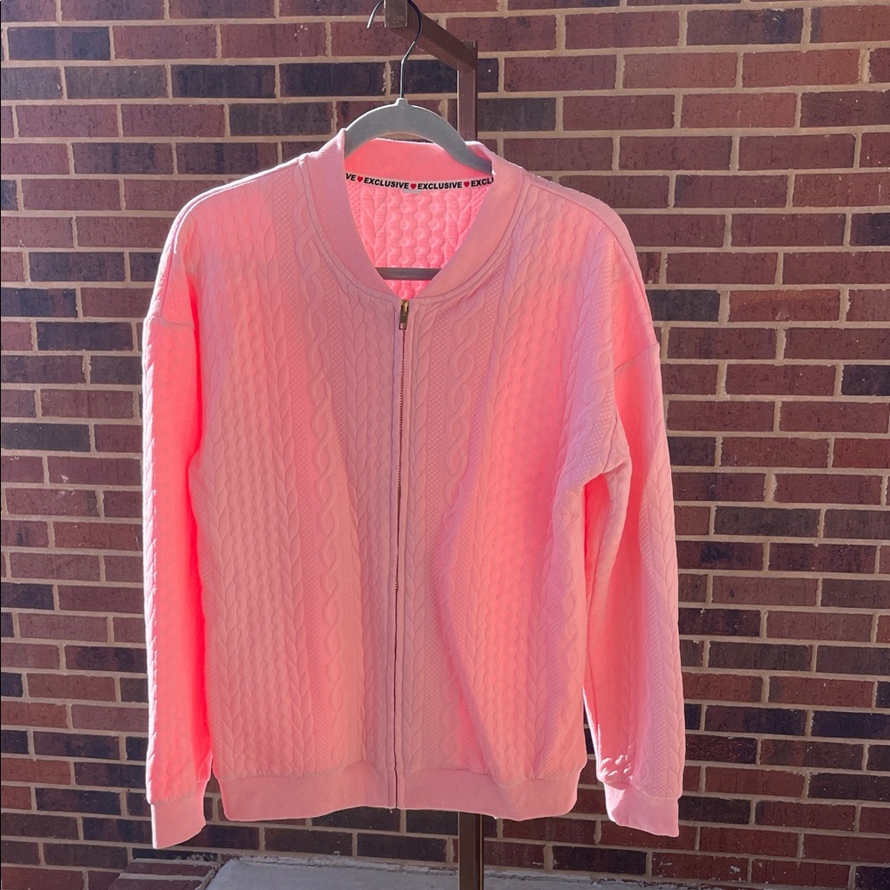 Pink Quilted Zip-Up Jacket